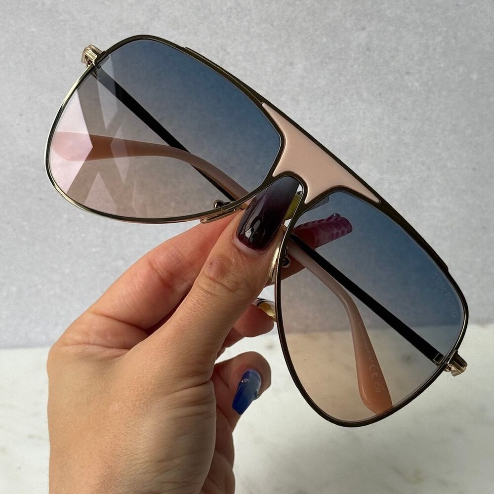 NEW Tom Ford FT0935 Ethan Sunglasses in Gold Blue $520